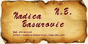 Nadica Basurović vizit kartica